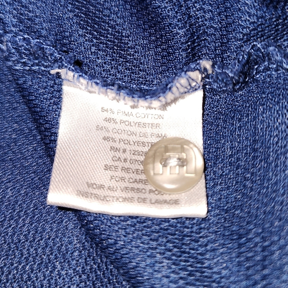 Travis Mathew Mens Size  L Polo Golf Shirt Navy Blue Pima Cotton Lightweight - Picture 3 of 4